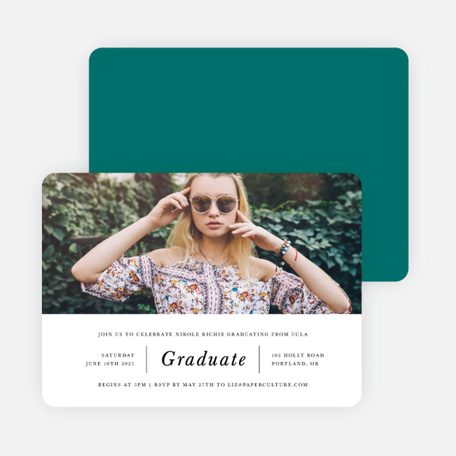Grid Layout Graduation Invitations - Green