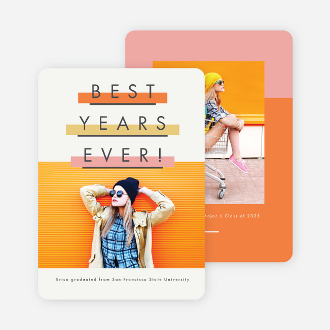 Highlighted Graduation Announcements - Orange