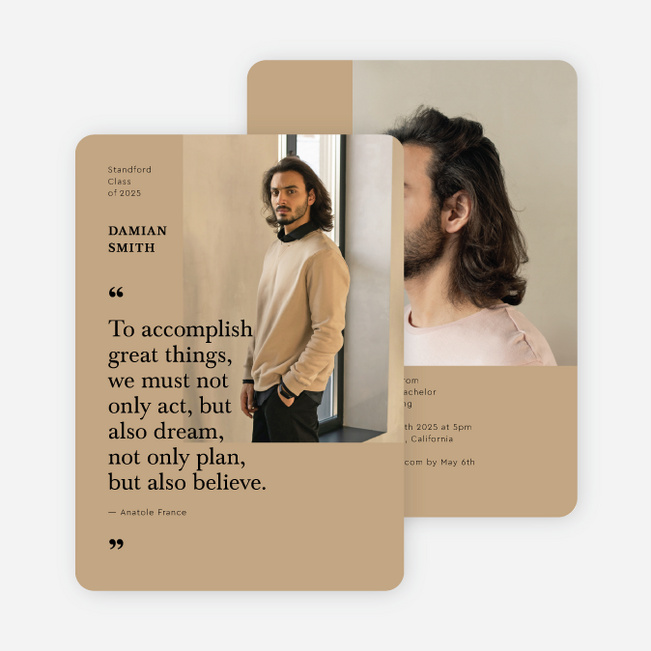 Memorable Insight Graduation Announcements & Graduation Invitations - Yellow