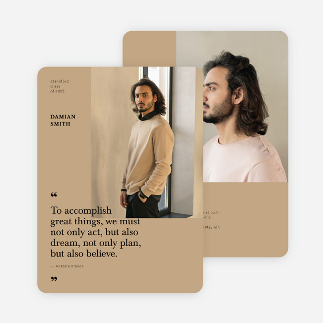 Memorable Insight Graduation Announcements & Graduation Invitations - Yellow