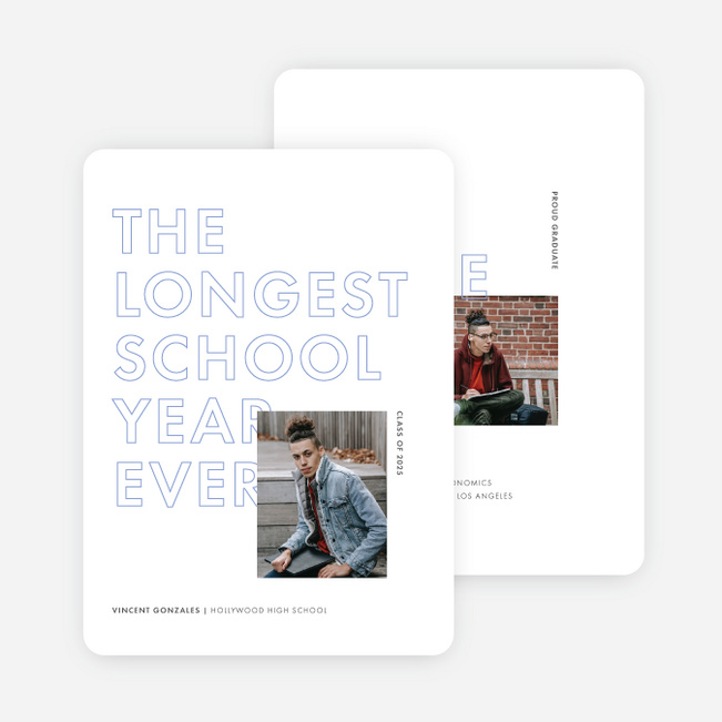 Never-ending Year Graduation Announcements & Graduation Invitations - Blue