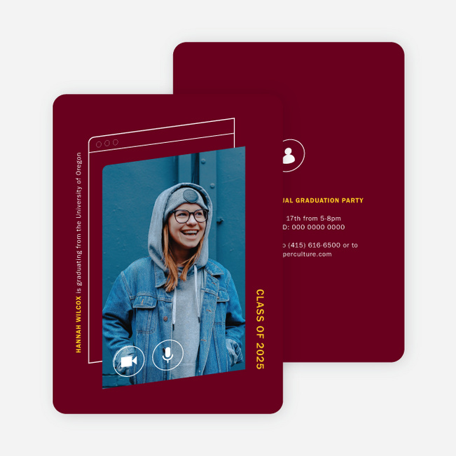 Offset Screen Graduation Announcements & Graduation Invitations - Red