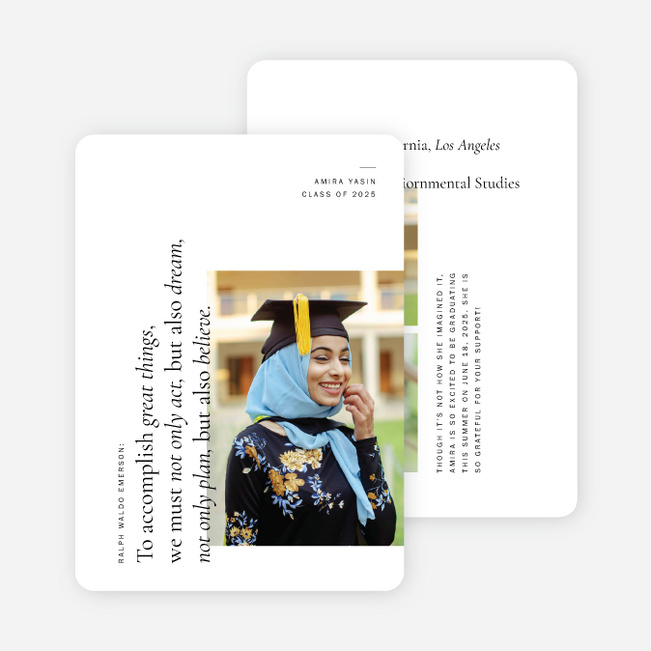 Guiding Words Graduation Announcements & Graduation Invitations - White