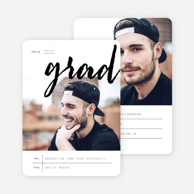 Huge Milestone Graduation Invitations - Black