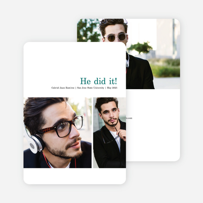 Simply Proud Graduation Invitations - Green