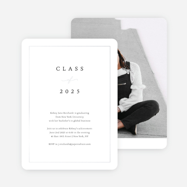 Foil Sophistication Graduation Announcements & Graduation Invitations - Gray