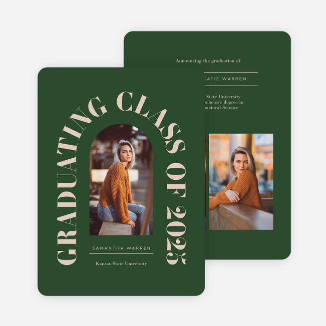 Gateway to Success Graduation Announcements & Graduation Invitations - Green