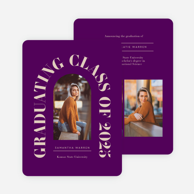 Gateway to Success Graduation Announcements & Graduation Invitations - Purple