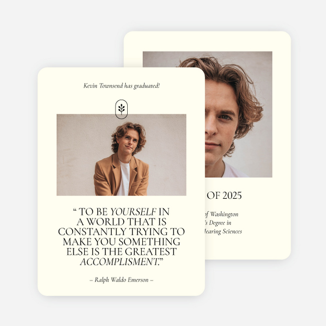 Inspiration Graduation Announcements & Graduation Invitations - Beige