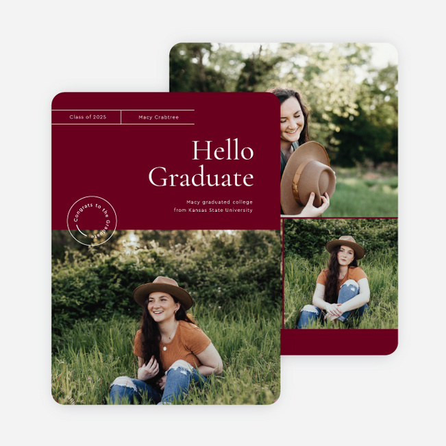 Mix of Everything Graduation Announcements & Graduation Invitations - Red