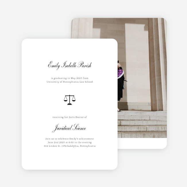 Top of Class Graduation Announcements & Graduation Invitations - White