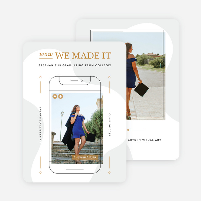 We Made It Graduation Announcements & Graduation Invitations - Yellow