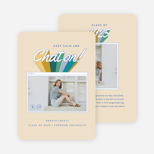 Keeping Calm Graduation Announcements & Graduation Invitations - Yellow