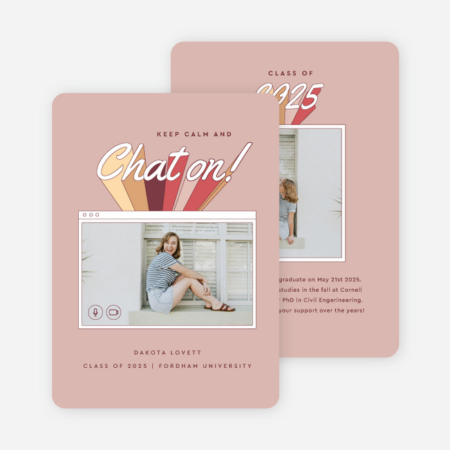 Keeping Calm Graduation Announcements & Graduation Invitations - Red