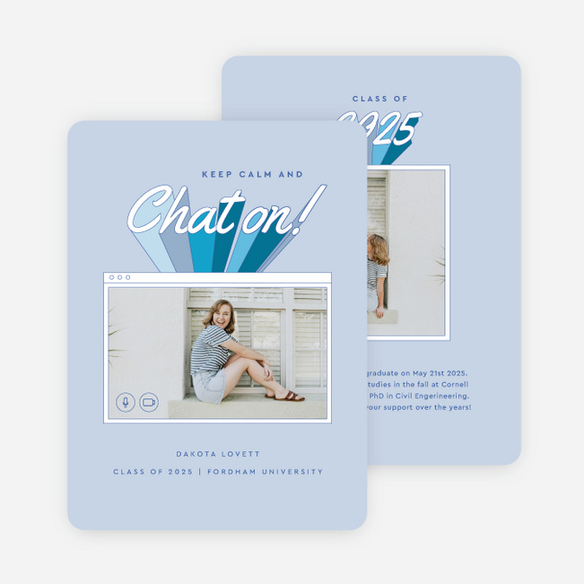 Keeping Calm Graduation Announcements & Graduation Invitations - Blue