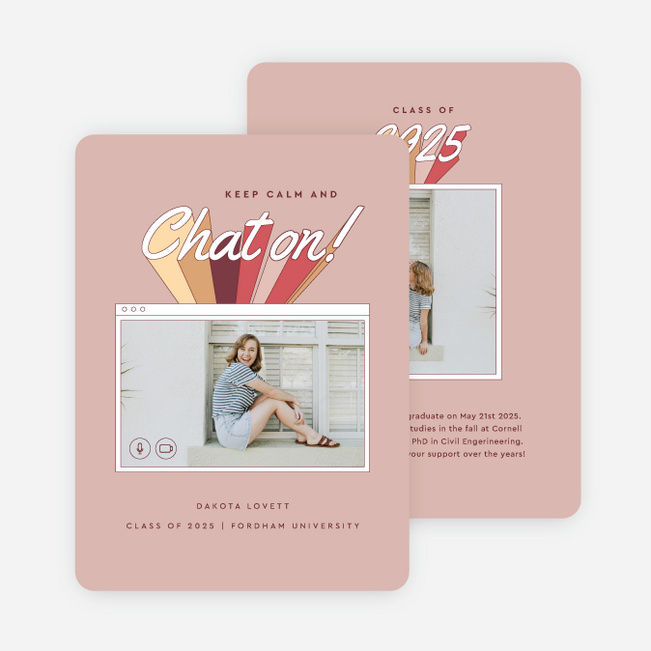 Keeping Calm Graduation Announcements & Graduation Invitations - Red