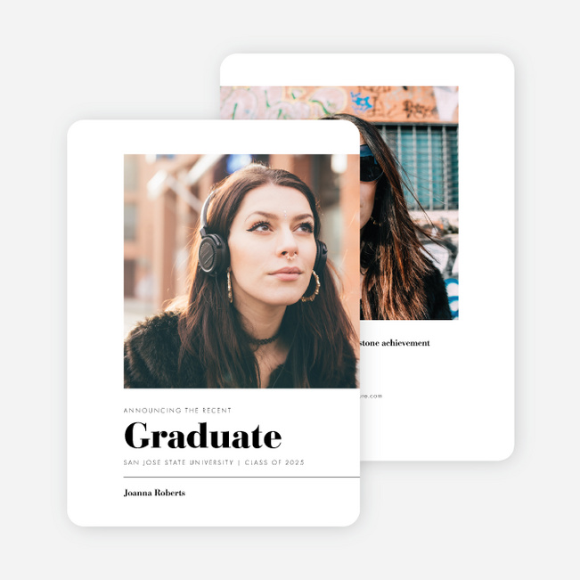 Simply Announcing Graduation Announcements - Black