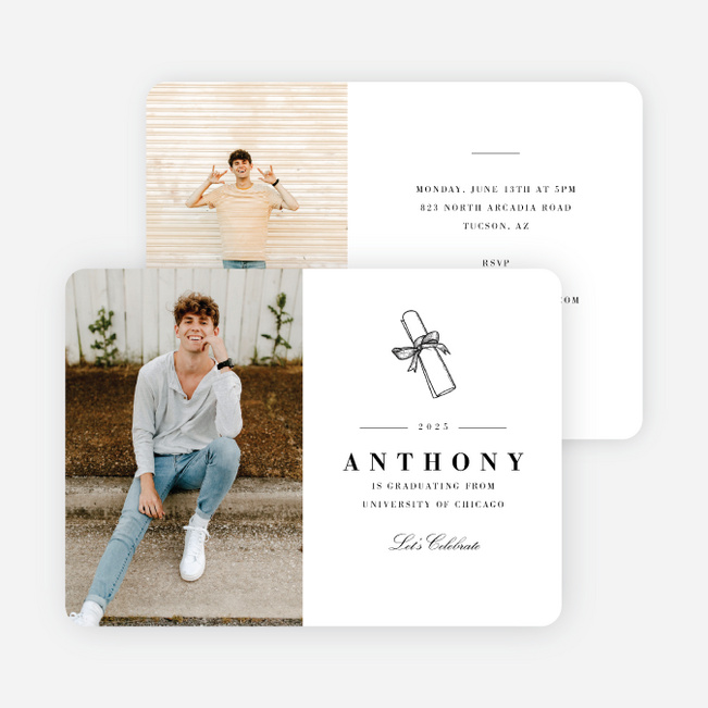 Chronicles of Change Graduation Announcements & Invitations - White