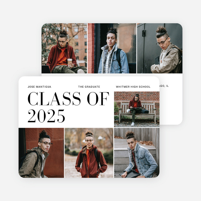 Classic Gallery Graduation Announcements & Invitations - White