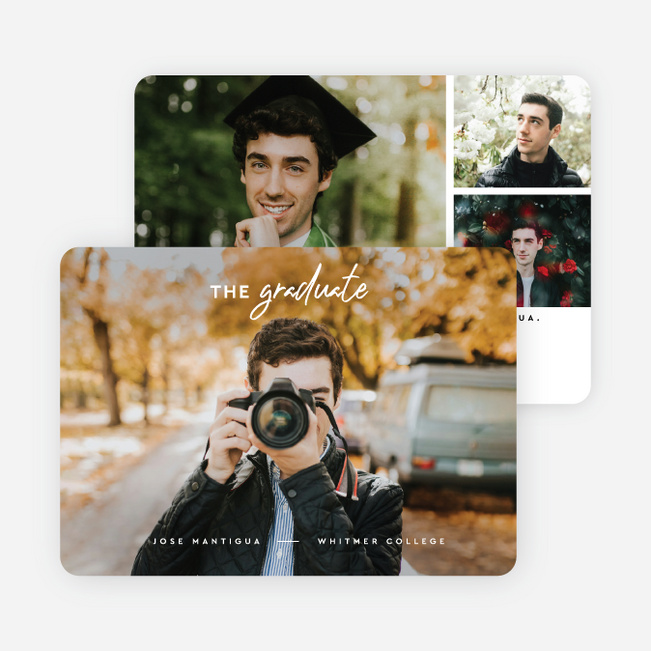 Full Frame Success Graduation Announcements & Invitations - White