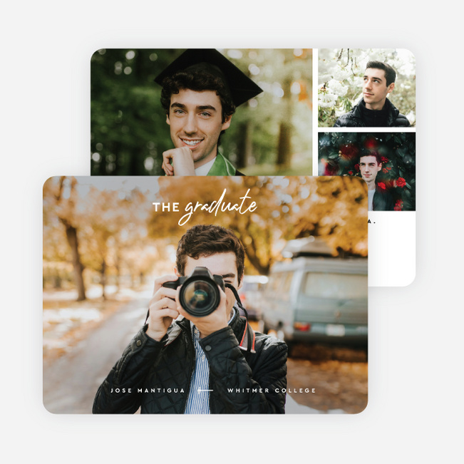 Full Frame Success Graduation Announcements & Invitations - White