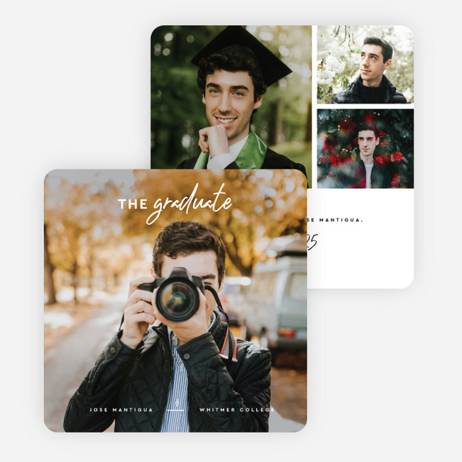 Full Frame Success Graduation Announcements & Invitations - White