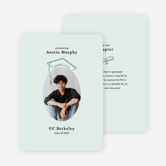Personal Achievements Graduation Announcements & Invitations - Green