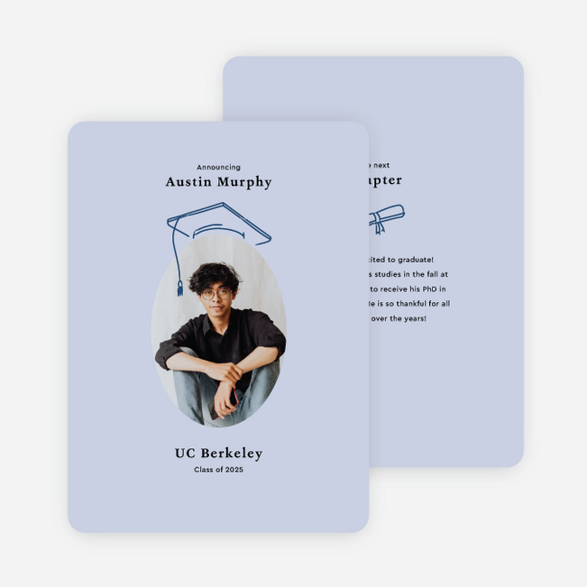 Personal Achievements Graduation Announcements & Invitations - Blue