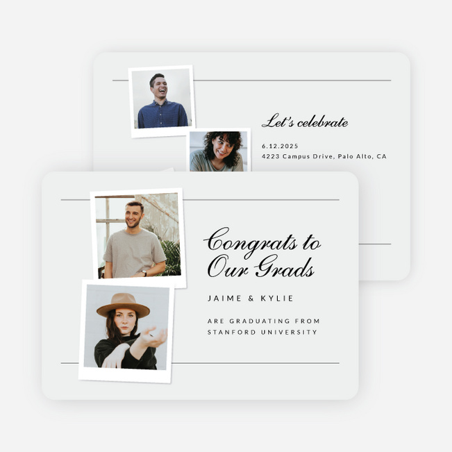 Scholarly Synergy Graduation Announcements & Invitations - Gray
