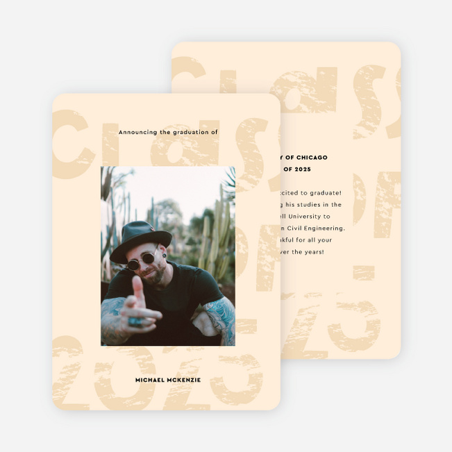Defined Way Graduation Announcements & Invitations - Beige
