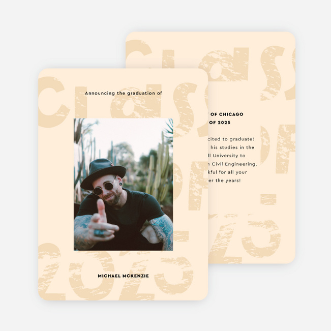 Defined Way Graduation Announcements & Invitations - Beige