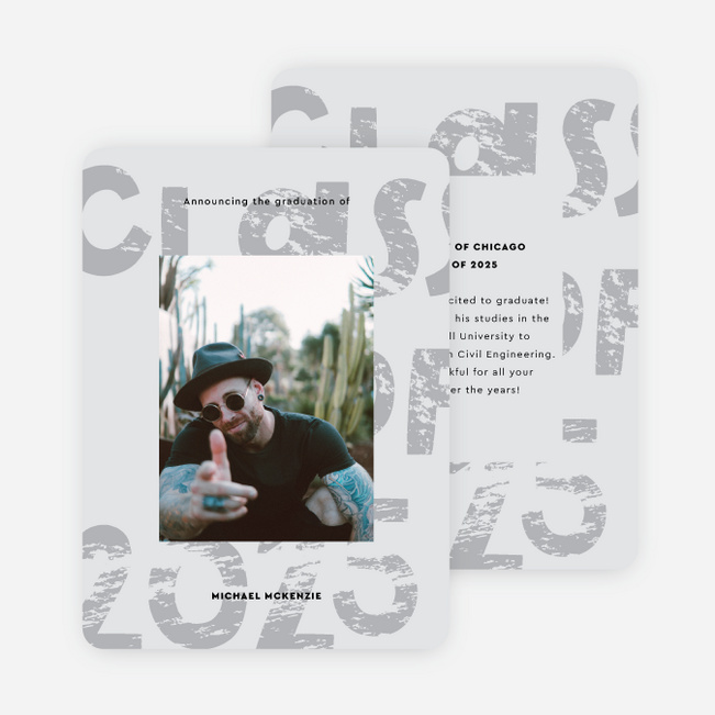 Defined Way Graduation Announcements & Invitations - Gray