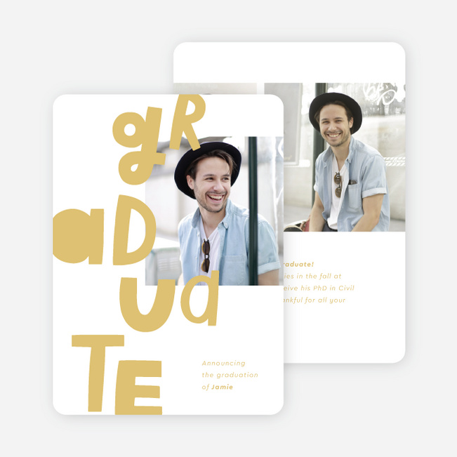 Leveling Up Graduation Announcements & Invitations - Yellow