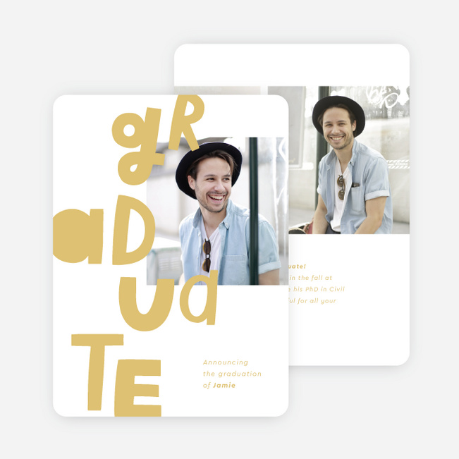 Leveling Up Graduation Announcements & Invitations - Yellow