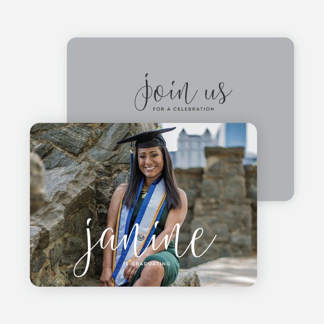 Signature of Success Graduation Announcements & Invitations - Gray