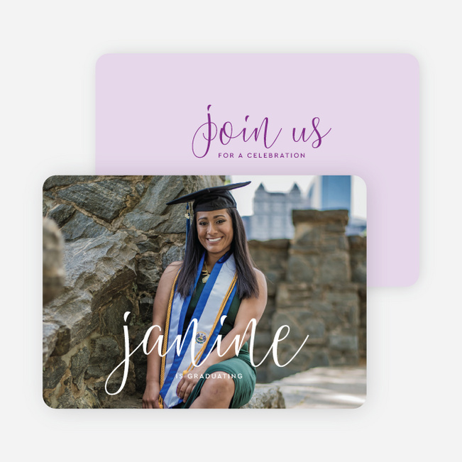 Signature of Success Graduation Announcements & Invitations - Purple