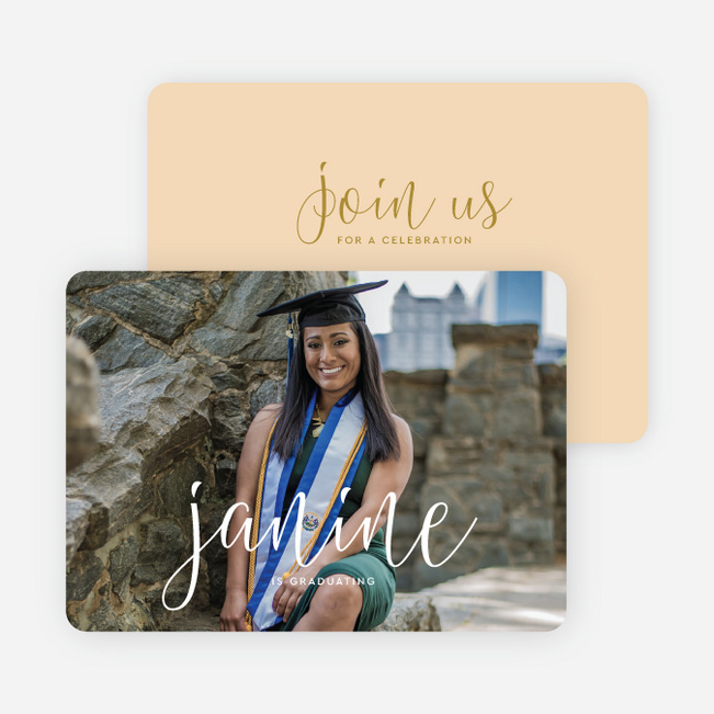 Signature of Success Graduation Announcements & Invitations - Yellow