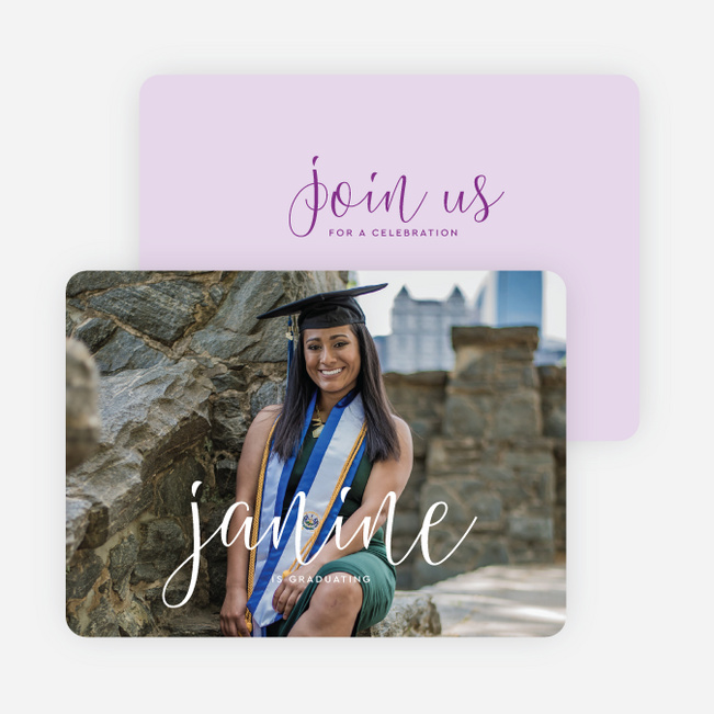Signature of Success Graduation Announcements & Invitations - Purple