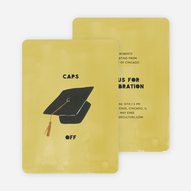 Slay the Tassel Graduation Announcements & Invitations - Yellow