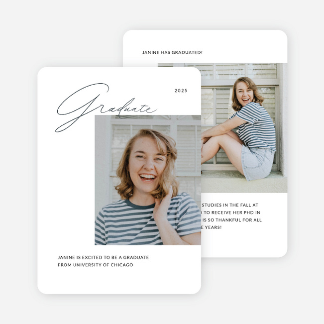 Storyline Celebration Graduation Announcements & Invitations - White