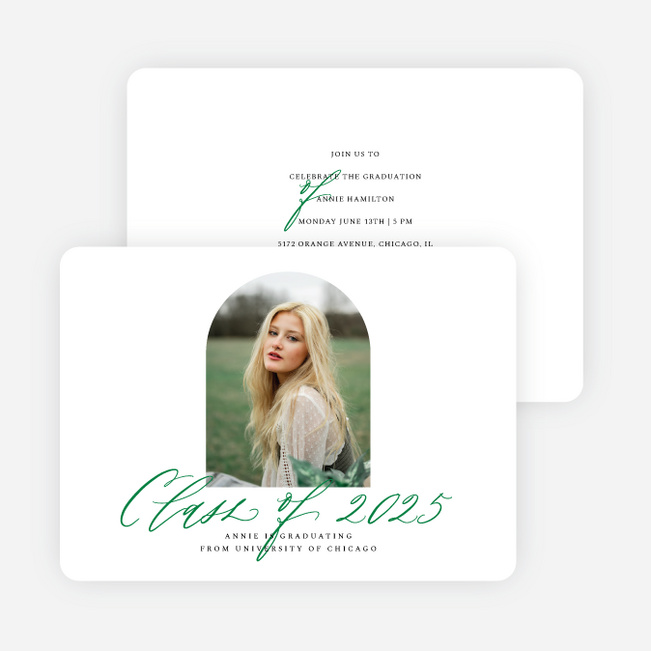Archway to Success Graduation Announcements & Invitations - Green