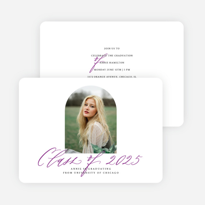 Archway to Success Graduation Announcements & Invitations - Purple
