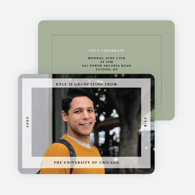 Framing the Future Graduation Announcements & Invitations - Green