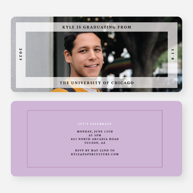 Framing the Future Graduation Announcements & Invitations - Purple