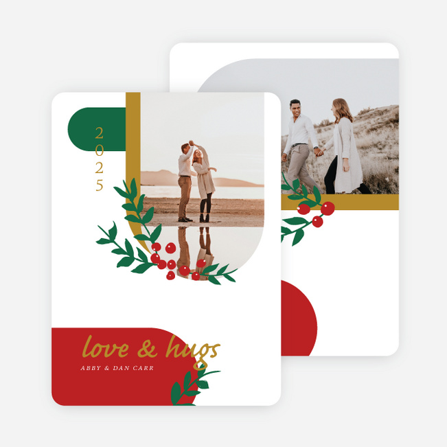 Oval Cutout Holiday Cards and Invitations - Multi