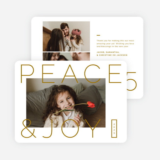 Truly Peaceful Holiday Cards and Invitations - Yellow