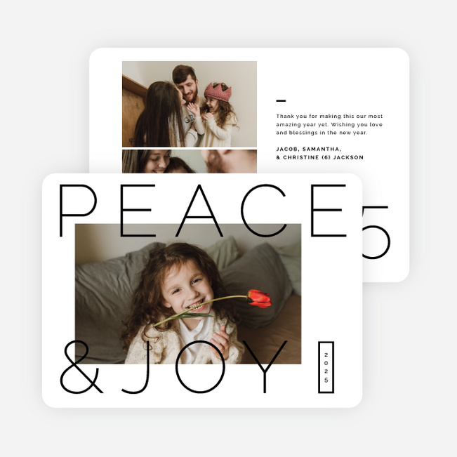 Truly Peaceful Holiday Cards and Invitations - Black