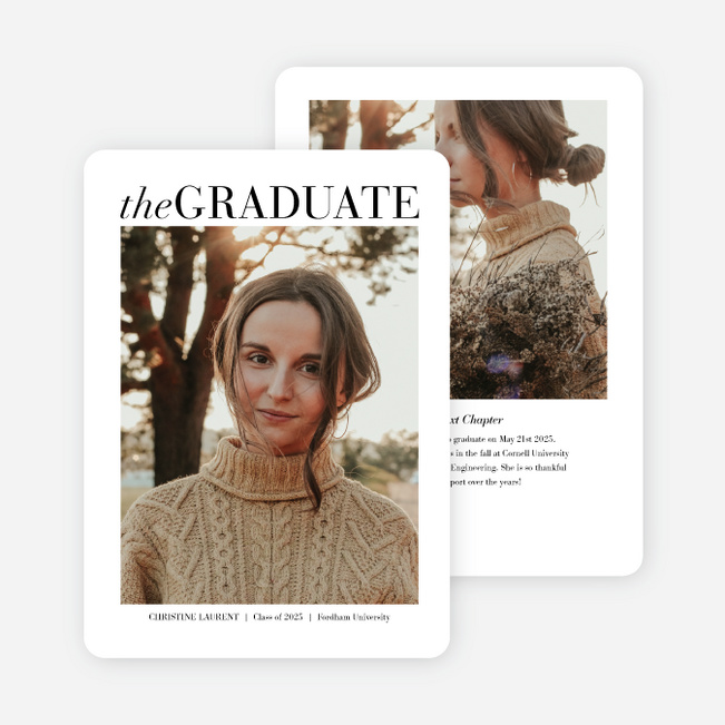 Next Steps Graduation Announcements & Graduation Invitations - Black