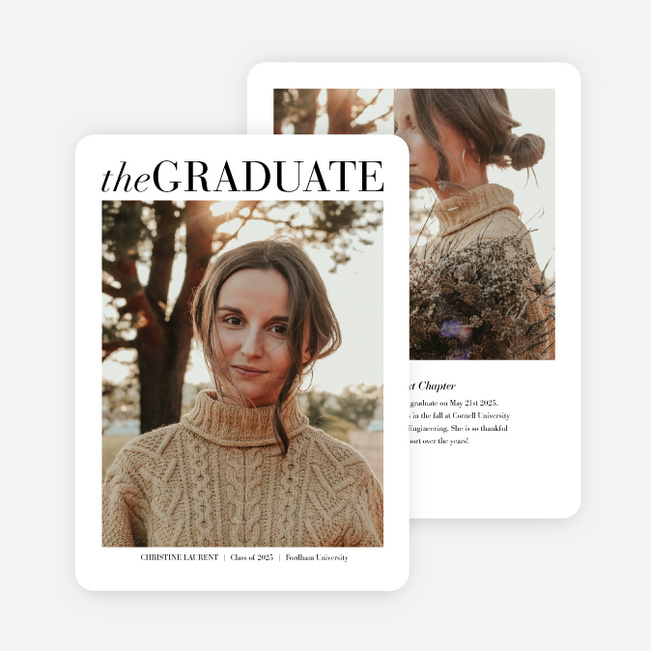 Next Steps Graduation Announcements & Graduation Invitations - Black