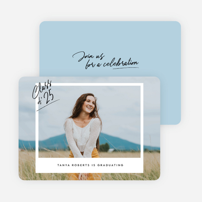 Picture Perfect Future Graduation Announcements & Invitations - Blue